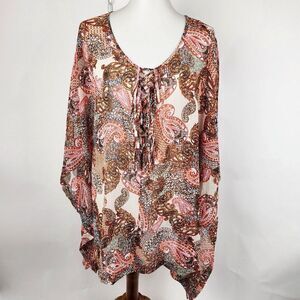 NWT Lane Bryant Kimono Style Top Paisley Womens Plus Size 18/20